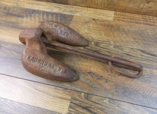 Vintage Roloff Mfg Corp 20 Cast Iron Boat Anchor Navy Style Marine Anchor 19 Lb