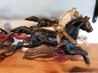 Dent 1890s CAST IRON HORSE DRAWN FIRE ENGINE / PUMPER 10