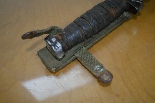 Vintage WWII US M4 CASE Bayonet Knife Dagger W/ US M8 Scabbard 11