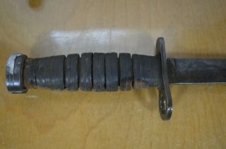 Vintage WWII US M4 CASE Bayonet Knife Dagger W/ US M8 Scabbard 4
