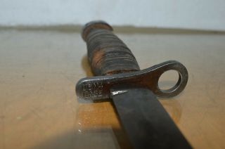 Vintage WWII US M4 CASE Bayonet Knife Dagger W/ US M8 Scabbard 5