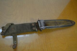 Vintage WWII US M4 CASE Bayonet Knife Dagger W/ US M8 Scabbard 7