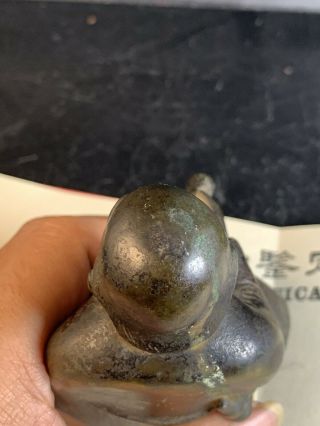Antique Chinese Bronze Buddha With Certificate Ming Dynasty 7