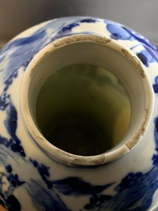 Rare Antique Chinese Porcelain Blue White Vase 19th Century 10