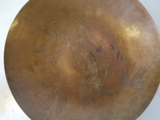Vintage Arts and Crafts Style Copper Decorative Bowl w/ Designs by Robert Lowe 3