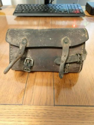 Musket Ball Cartridge Box With Short Strap Rare