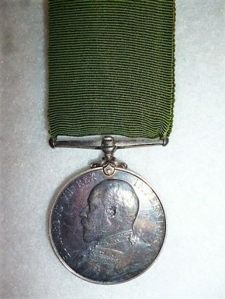 Volunteer Long Service And Good Conduct Medal,  Edward Vii To Wiltshire Regiment