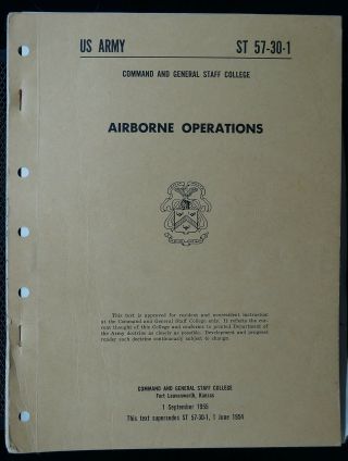 Cold War Us Army Airborne Operations Staff College 1955 Reference Book