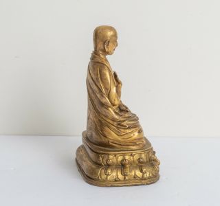 Chinese Tibetan Antique/Vintage Gilt Bronze Figure Of Buddha,  1890 - 1950. 2