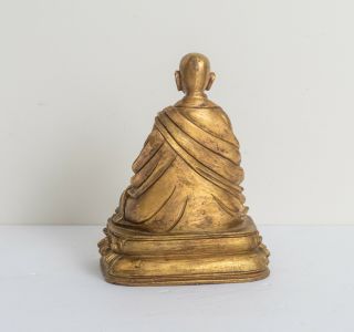 Chinese Tibetan Antique/Vintage Gilt Bronze Figure Of Buddha,  1890 - 1950. 3