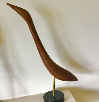 Vintage Val Robbins Rimrock Teak Bird Sculpture,  Signed