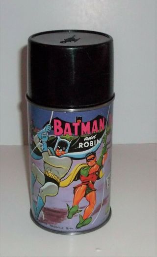 1966 Batman Thermos For Lunchbox Aladdin