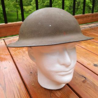 Antique Ww1 Wwi Us Military Doughboy Brodie Helmet M1917 P17 Authentic Military