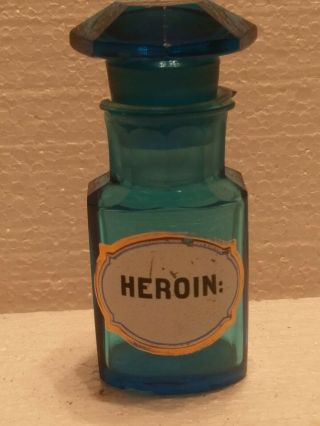 Antique Apothecary Rare Heroin Bottle