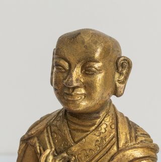 Chinese Tibetan Antique/Vintage Gilt Bronze Figure Of Buddha1930 - 1970 8