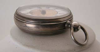 Rare 1800 ' s Fancy Engraved Chinese Duplex Silver Men ' s Pocket Watch O/F 49mm CF 4