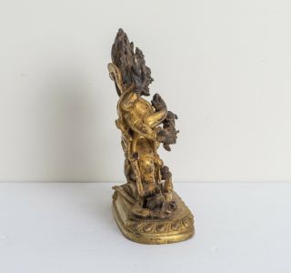 Chinese Tibetan Antique/Vintage Gilt Bronze Figure Of Buddha 2