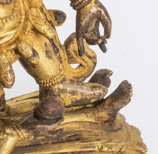 Chinese Tibetan Antique/Vintage Gilt Bronze Figure Of Buddha 8