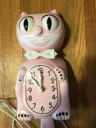 Vintage 1960 ' s KIT CAT KLOCK - Model D3 - Pink - California Clock Co - Repair 2