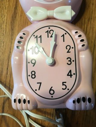 Vintage 1960 ' s KIT CAT KLOCK - Model D3 - Pink - California Clock Co - Repair 8