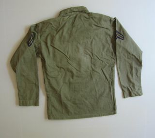 40s WWII WW2 US Army Military Twill HBT Shirt Jacket Green 13 Star Button 38 4