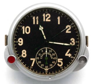 5 - day Soviet 50 ' s - made AirForce Cockpit Clock 18CS / 18ChS for Su/MiG jets ORIG. 2
