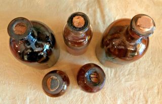 5 Antique Apothecary Bottles 4