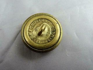 Civil War Brass Eagle Coat Button Scovill Mfg.  Co.  3/4 