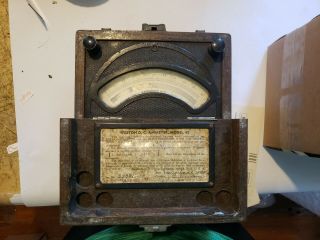 Antique Weston Electrical Instrument Dc Voltmeter Model 45