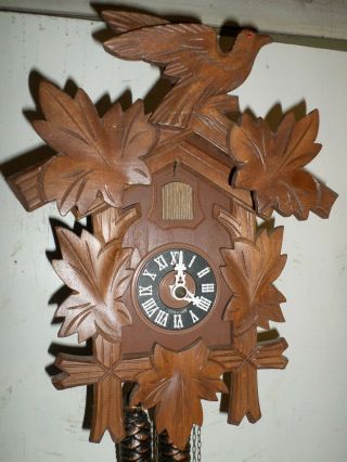 Large German Black Forest Hubert Herr Traditional Hand Carved Cuckoo Clock