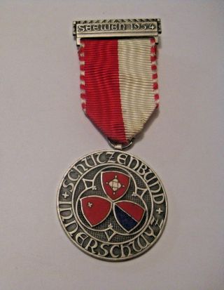 Vintage 1954 Swiss Military Embossed Seewan Shooting Award Medal