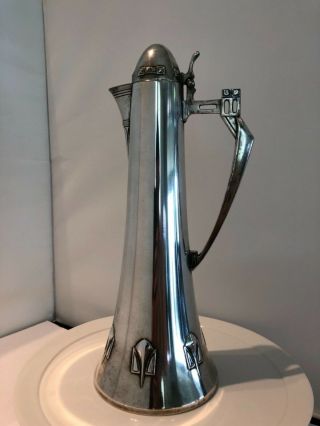 Wmf Secessionist Silver Plated Claret Jug Pitcher Circa Early 1900