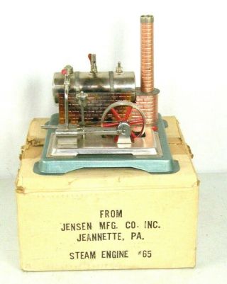 Jensen Model 65 Live Steam Engine Model Toy With Box