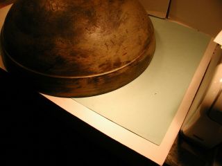 1800 ' s Large Dough Bowl with Remaining Green Paint 18 