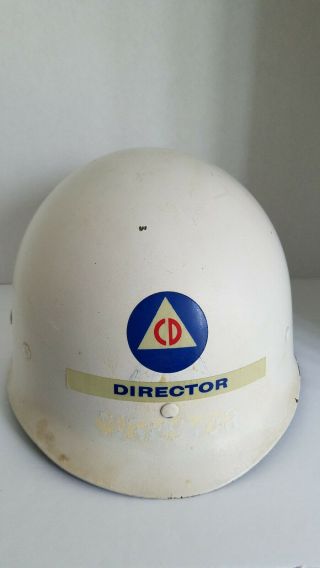 Vintage Civil Defense Helmet Director