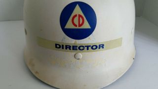 Vintage Civil Defense Helmet Director 8