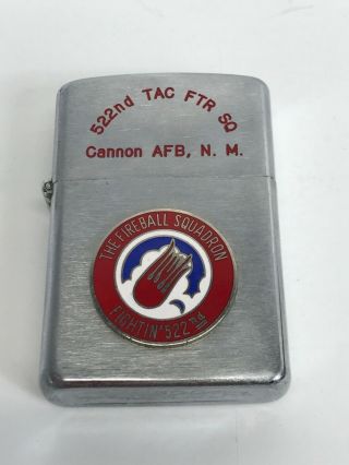 Vintage USAF 522nd Tactical Fighter Squadron Cannon AFB Lighter 2