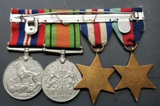 WWII British Issue 4 Medal Group 2