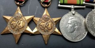 WWII British Issue 4 Medal Group 3