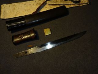 K67 Japanese sword suicide tanto dagger in aikuchi mountings 