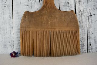 Antique wooden comb / Vintage comb wool / Wooden carder / Primitive rustic decor 4