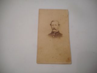 Unidentified Officer Cdv - Maybe 6th Connecticut Vols - Samuel Cooley Backmark
