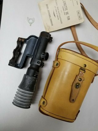 French Mas 49 Sniper Scope With Leather Case Serial Number 27725