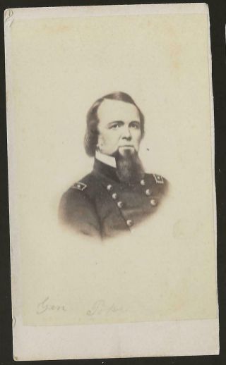 Civil War Cdv Union General John Pope