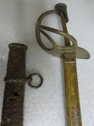 Civil War M1860 Cavalry Sword With Scabbard Relic Ames Virginia