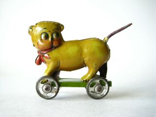 Tin Penny Toy Dog Distler Made In Germany 1920s