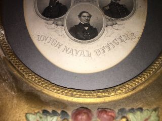 framed Union Naval Officers Photograph civil war antique navy 2
