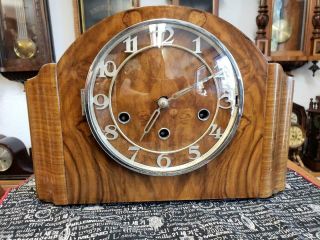 Kienzle Walnut Westminster Art Deco Mantle Clock