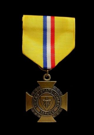 Us Texas Tx State Guard Service Medal Txsg - Not National Guard