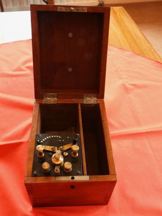 Vintage Medical Electro - Therapy Machine In Hardwood Case: In Order